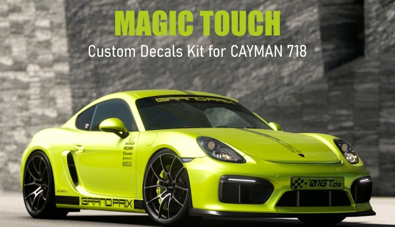 01GT - Custom Decals Kit for Porsche Cayman